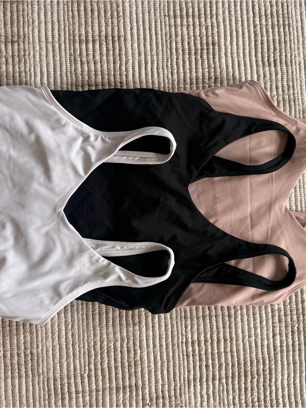 Amazon Women's Sports Tank Bras in White, Black & Blush